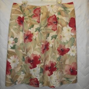 Talbots Floral Pencil Skirt